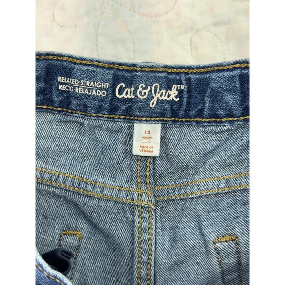 Cat and Jack boys 12 husky straight leg jeans - Picture 3 of 9